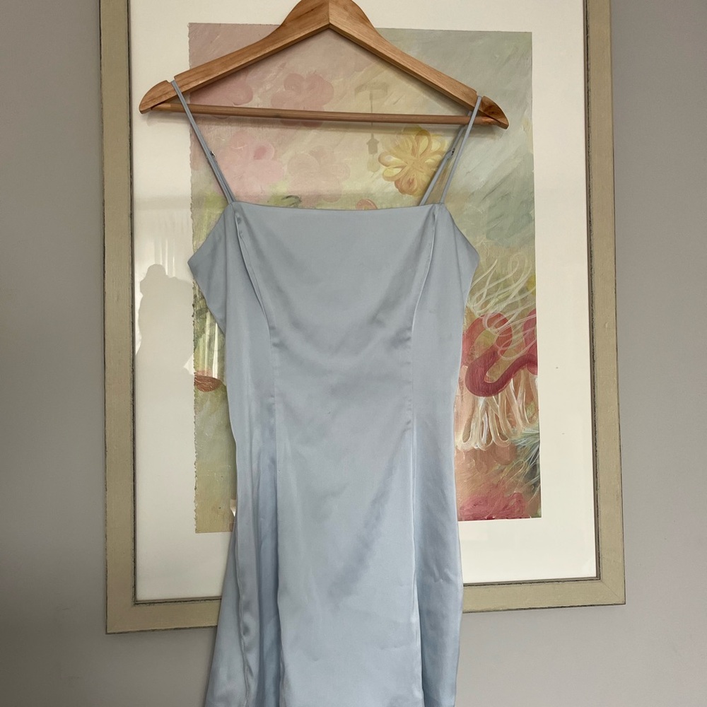 Sunday Best Light Blue Mini Dress